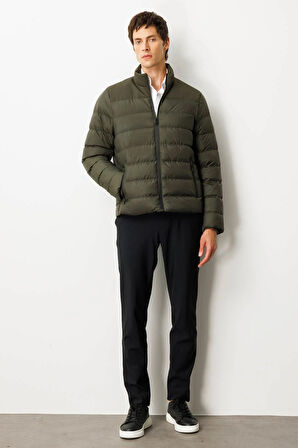 Erkek Kapitone Şişme Mont Haki