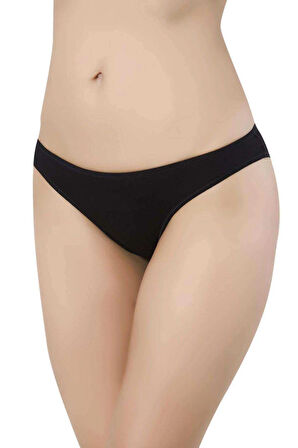 10 adet Süper Eko Set Likralı Kadın Slip Külot Siyah Kırmızı - Lisinya