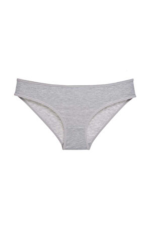 Gri Kadın Günlük Pamuklu Likralı Özel Poşet İçinde Taşınabilir  Slip Külot - Lisinya