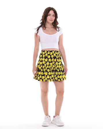 TWEETY ÇİZGİ FİLM KARAKTERLİ JARSE KUMAŞ ŞORT ETEK