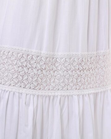 GÜPÜR DETAYLI ASTARLI UZUN ETEK