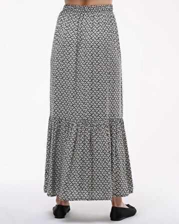 BEYAZ ÖNDEN DÜĞMELİ ÇİNGENE ETEK