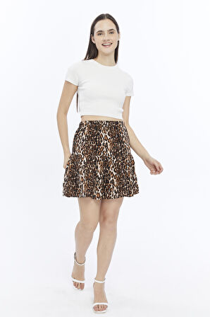 VİSKON KUMAŞ CAROLA MİNİ BOY ŞORT ETEK