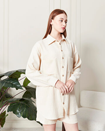 COOL %100 KOTON KUMAŞ GÖMLEK