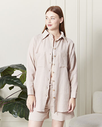 COOL %100 KOTON KUMAŞ GÖMLEK