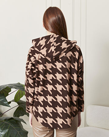 PERA KAPÜŞONLU OVERSİZE GÖMLEK