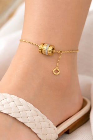 luxury steel gold renk çelik Halhal