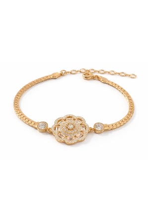 luxury silver zirkon taşlı zarif ve ışıltılı rose gold renk kadın bileklik