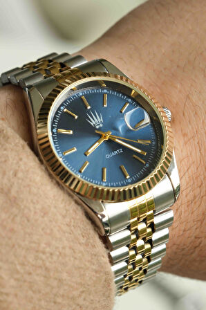 Grand Silver Gold Blue Kol Saati