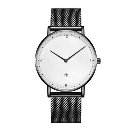 AURORA SLIM WHITE STEEL MESH KOL SAATİ