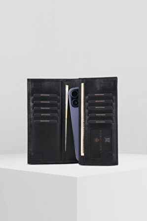 PARIS BLACK HAKİKİ DERİ TELEFON CÜZDANI