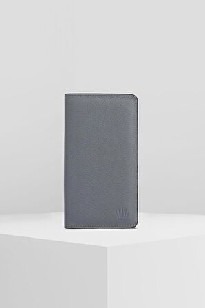 ELEGANT GREY HAKİKİ DERİ TELEFON CÜZDANI