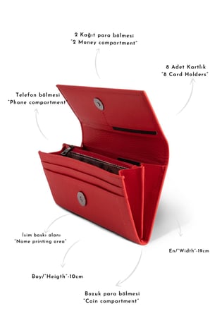 MARCO RED HAKİKİ DERİ TELEFON CÜZDANI