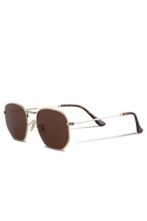 ROYAL EYEWEAR RE3648-GOLD BROWN UNİSEX GÜNEŞ GÖZLÜĞÜ