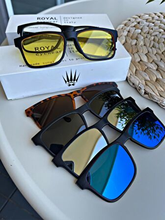 ROYAL EYEWEAR 5 LENS KLİPSLİ MIKNATISLI GÜNEŞ GÖZLÜĞÜ