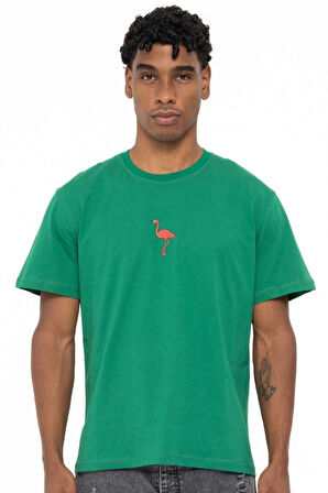 FLAMINGO T-SHIRT GREEN
