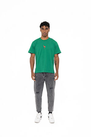 FLAMINGO T-SHIRT GREEN