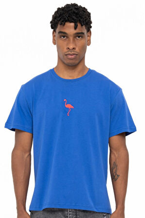 FLAMINGO T-SHIRT BLUE