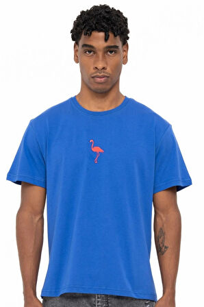 FLAMINGO T-SHIRT BLUE