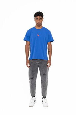FLAMINGO T-SHIRT BLUE