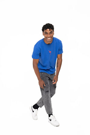 FLAMINGO T-SHIRT BLUE
