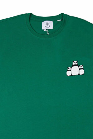 PANDA T-SHIRT GREEN