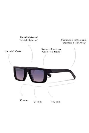 ROYAL EYEWEAR RE2340 SİYAH UNİSEX GÜNEŞ GÖZLÜĞÜ