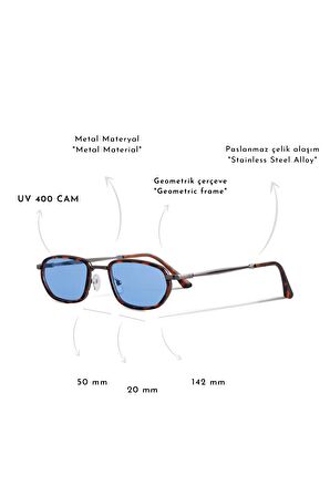 ROYAL EYEWEAR RE070 MAVİ-LEOPAR GÜNEŞ GÖZLÜĞÜ