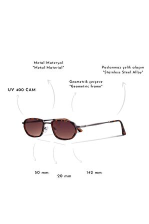 ROYAL EYEWEAR RE070 LEOPAR KAHVERENGİ GÜNEŞ GÖZLÜĞÜ