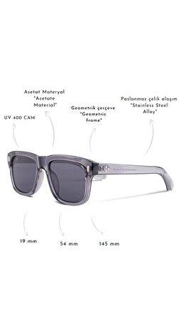 ROYAL EYEWEAR RE3683 GRİ GÜNEŞ GÖZLÜĞÜ