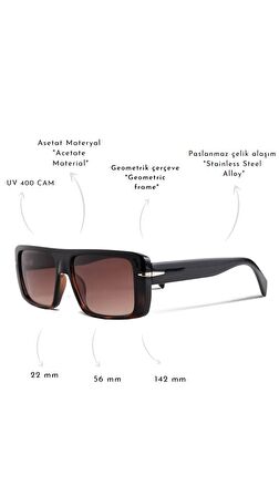 ROYAL EYEWEAR RE7063 KAHVERENGİ GÜNEŞ GÖZLÜĞÜ