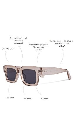 ROYAL EYEWEAR RE3688 TRANSPARAN ROSE GÜNEŞ GÖZLÜĞÜ