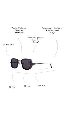 ROYAL EYEWEAR EX657 KOYU KAHVERENGİ GÜNEŞ GÖZLÜĞÜ