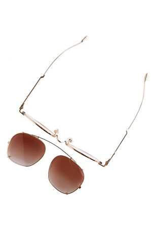 ROYAL EYEWEAR RE31477 GOLD KAHVERENGİ UNISEX GÜNEŞ GÖZLÜĞÜ