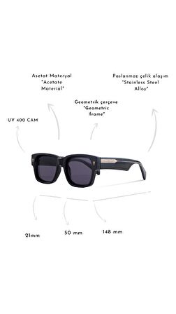 ROYAL EYEWEAR RE9805 SİYAH UNISEX GÜNEŞ GÖZLÜĞÜ