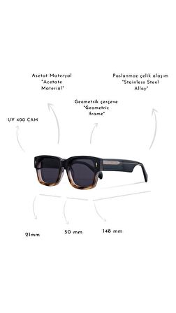 ROYAL EYEWEAR RE9805 LEOPAR SİYAH UNISEX GÜNEŞ GÖZLÜĞÜ