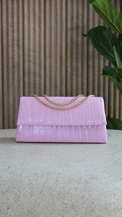 Pembe Desenli Çapraz Askılı Ve Omuz Çantası Lotus