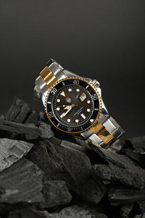 Richard Silver Gold Black Çelik Kol Saati