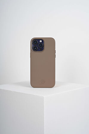 Triton Iphone 14 Pro Max  Kahverengi Kılıf Magsafe Özellikli Deri Kılıf