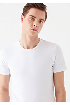 Mavi Stretch T-shirt  Beyaz