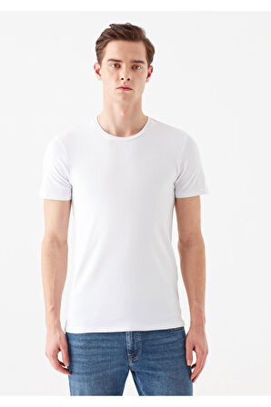 Mavi Stretch T-shirt  Beyaz