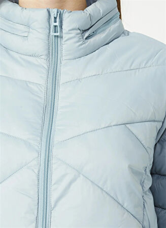 Mavi Dik Yaka Soluk Mavi Kadın Mont / M110698-34521