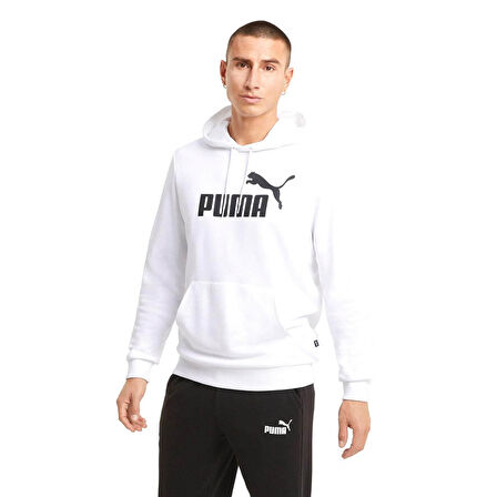 Puma Ess Big Logo Hoodie Erkek Sweatshirt Puma White - 58668802