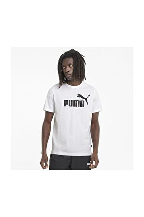 Puma Essentials Logo Erkek Beyaz Tişört 586666-02