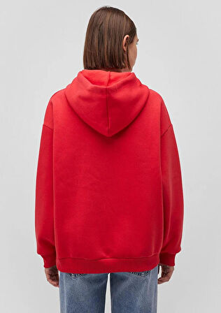 Mavi Logo Kapüşonlu Acı Kırmızı Kadın Sweatshirt 1600361-82054