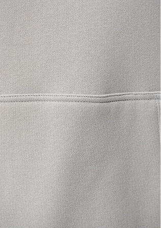 Mavi Kapşonlü Açık Kadın Sweatshirt