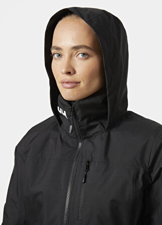 Helly Hansen Women's Black Crew Hooded Midlayer Jacket HHA.34447-990