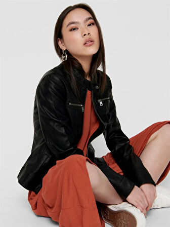 Only OnlBandit Faux Leather Biker Otw Noos Kadın Ceket