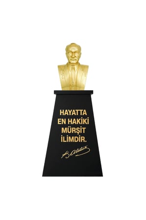 Atatürk Büstü (55cm Pirinç)+ Kaide (100cm) İlkokul Modeli