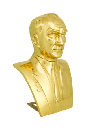Atatürk Büstü (55cm Pirinç)+ Kaide (100cm) İlkokul Modeli